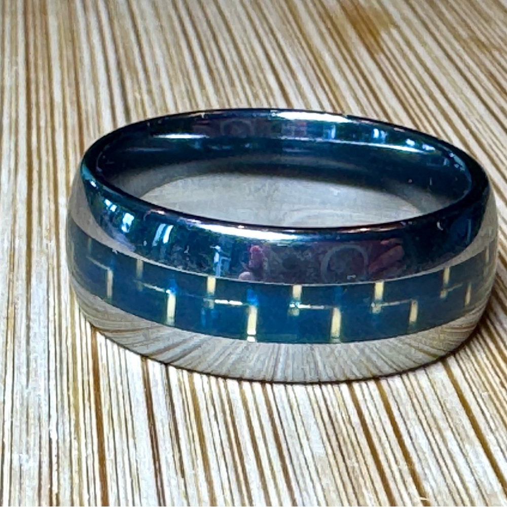 Men’s Tungsten Carbide Wedding Band Ring - Picture 2 of 7